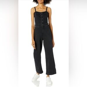 PAIGE Women's Anessa Cropped Culotte Lightweight Jumpsuit, Dark Matter, Size 6